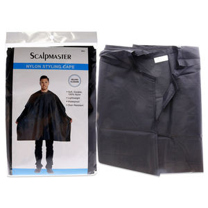 Nylon Styling Cape with Velcro Closure-Black-Scalpmaster for Unisex-1 Pc Apron